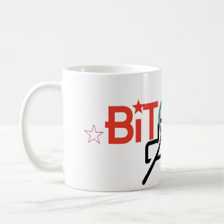 Caneca De Café "Negrito Design Mercado Altista Bitcoin Verde Verm