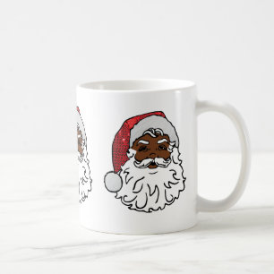 Caneca De Café negro santa claus