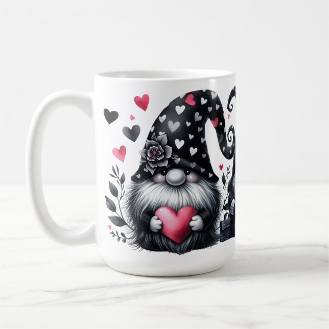 CANECA DE CAFÉ NEGROS DE VALENTINO NEGRO E VERMELHO (Esquerda)