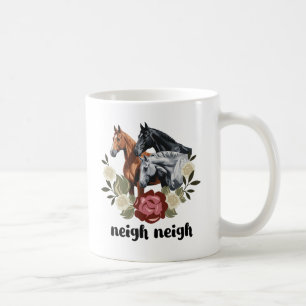 Caneca De Café Neigh Funny Horses Graphic Sdizendo