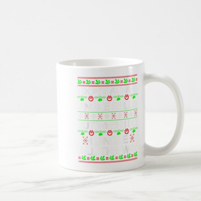 Caneca De Café Nem Sempre Jingle Bells Engraçado Natal (Direita)