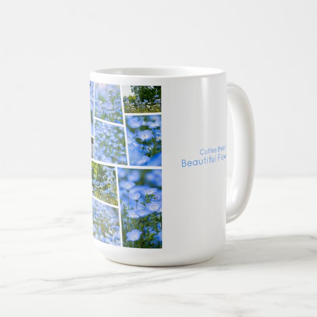 Caneca De Café NEMOPHILA（Baby Blue Eyes） (Frente Esquerda)