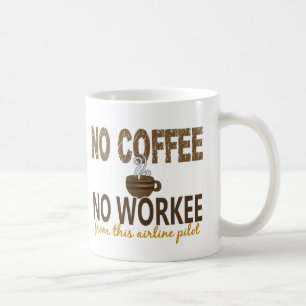 Caneca De Café Nenhum café nenhum piloto da linha aérea de Work