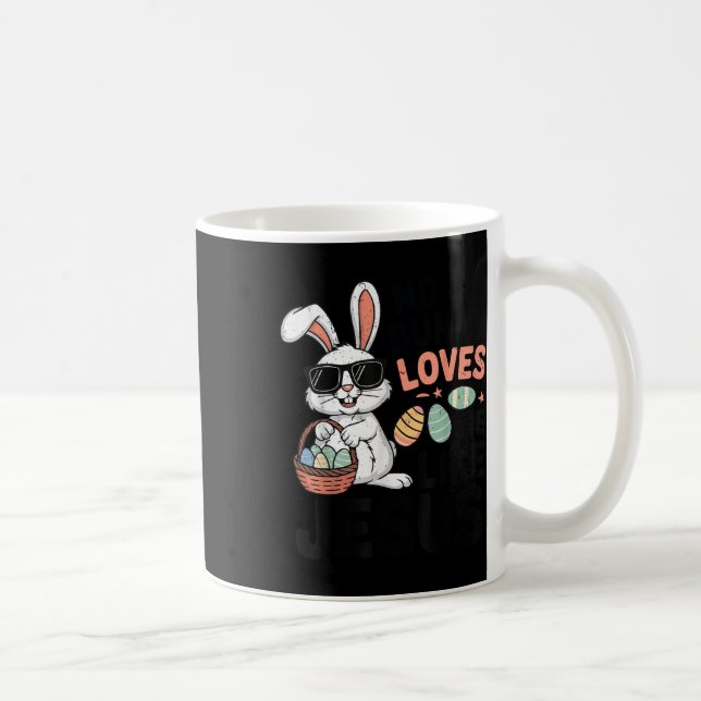 Caneca De Café Nenhum Coelhinho Me Ama Como Jesus Páscoa Todd. (Direita)