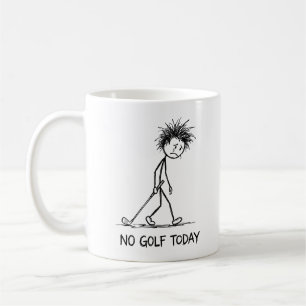 Caneca De Café Nenhum Golfe Hoje Engraçado Triste Desenho de Pali