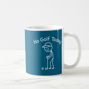 Caneca De Café Nenhum Golfe Hoje Engraçado Triste Stickman Jogand