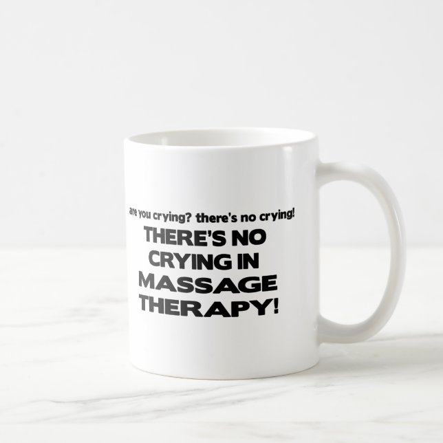 Caneca De Café Nenhum grito na terapia da massagem (Direita)