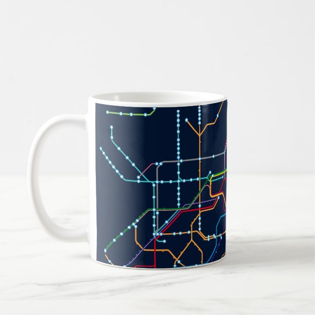 Caneca De Café Nenhum mapa de transporte de nome (Esquerda)