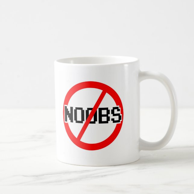 Caneca De Café NENHUM NOOBS - macaco do geek/hacker/pc/code (Direita)