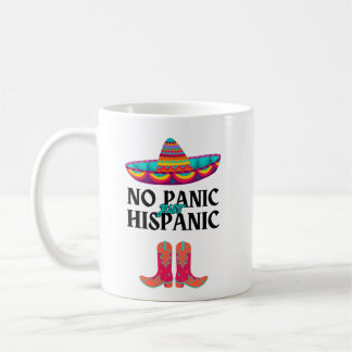 Caneca De Café Nenhum Pânico Mês da Herança Hispânica Engraçado H