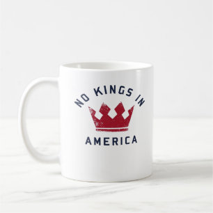 Caneca De Café Nenhum Rei na América Anti Fascismo EUA Clássico