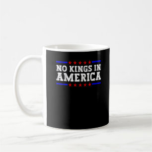 Caneca De Café Nenhum Rei na América Resiste Gráfico Retro Vintag