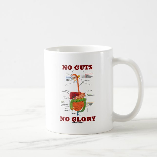 Caneca De Café Nenhuma entranhas nenhuma glória (humor da (Direita)