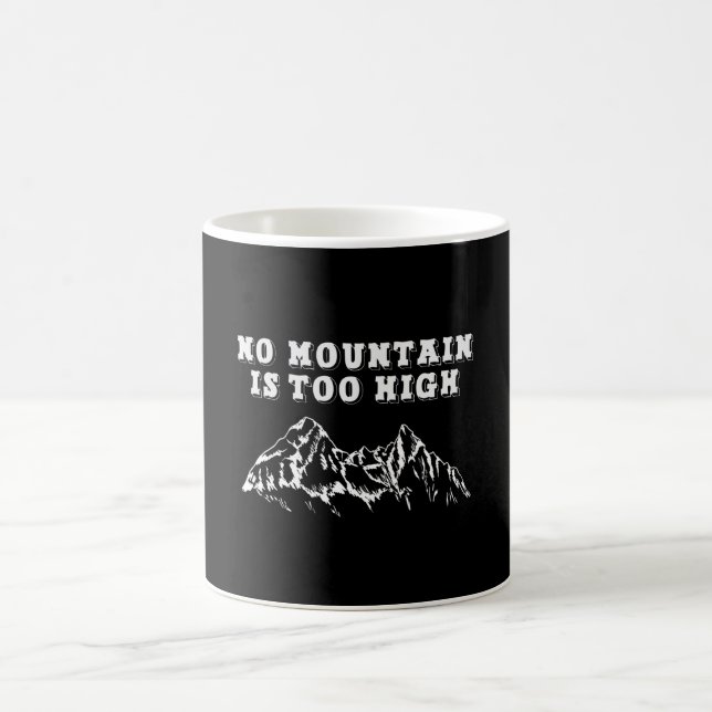 Caneca De Café Nenhuma montanha é alta demais (Centro)