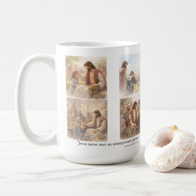 Caneca De Café Nenhuma pessoa sem importância (Com Donut)