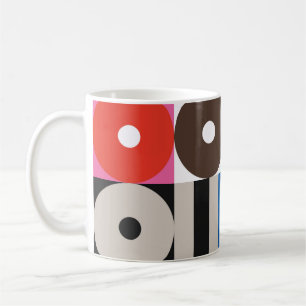 Caneca De Café Neo Modernismo - padrão trabalho de arte feito com