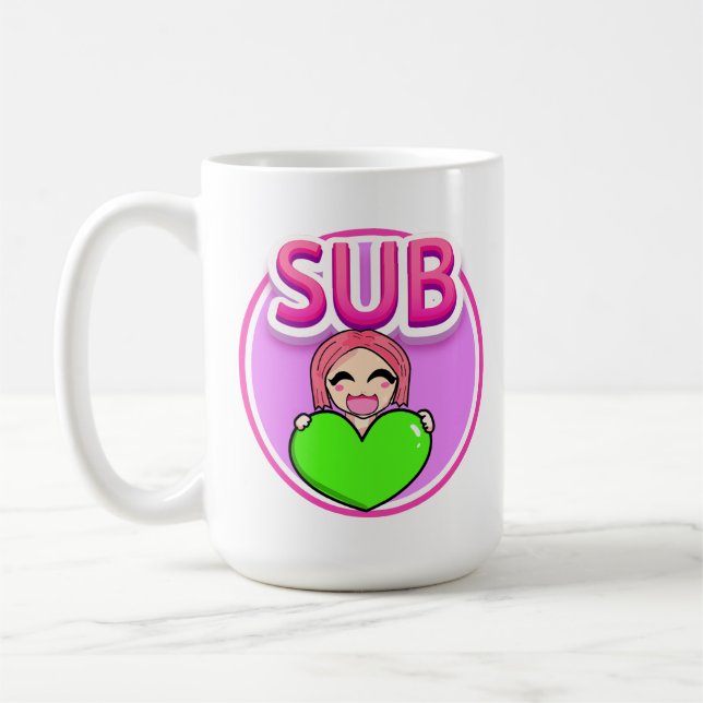 Caneca De Café Neomotoko's Sub Love Emote Mug (Esquerda)