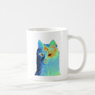 Caneca De Café Neon Cat