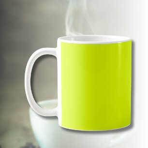 Caneca De Café Neon Chartreuse Sólido Cor Cor da tendência