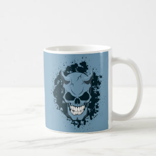Caneca De Café Neon Demon Skull