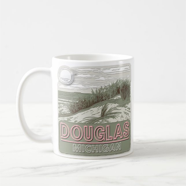 Caneca De Café Neon Douglas Michigan (Esquerda)