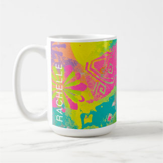 Caneca De Café Neon Dreams Abstrato
