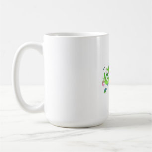 Caneca De Café Neon Fé - Arte de Chama Cruz Gótica