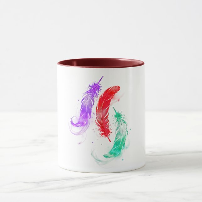 Caneca de Café Neon Feather Glow (Centro)