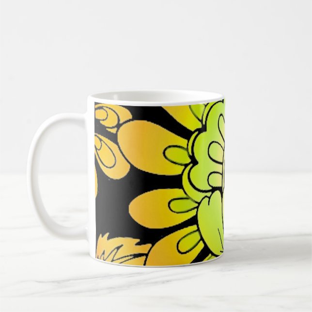 Caneca De Café Neon Flowers (Esquerda)