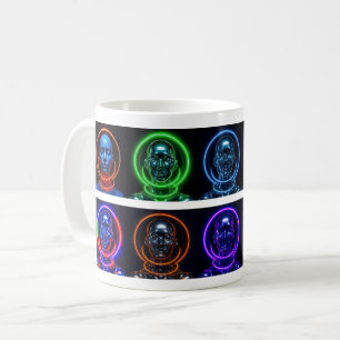 Caneca De Café Neon Futurist Robot