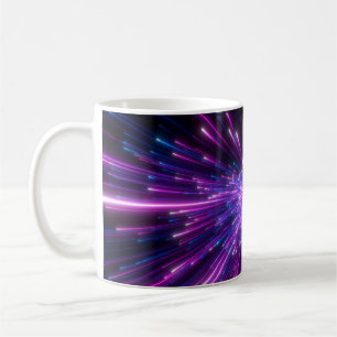 Caneca De Café Neon Galaxy - Fundo do Abstrato Cósmico