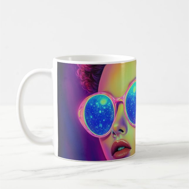 Caneca De Café Neon Galaxy Glamor (Esquerda)
