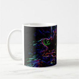 Caneca De Café Neon Glow Cat