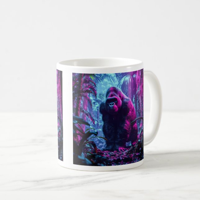Caneca De Café Neon Gorilla (Frente Esquerda)