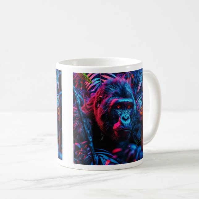 Caneca De Café Neon Gorilla (Frente Esquerda)