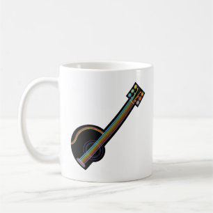 Caneca De Café Neon Guitar
