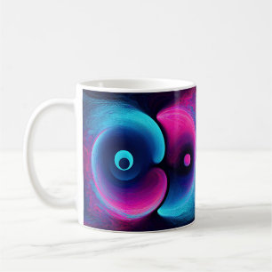 Caneca De Café Neon Harmony: Uma Interpretação Moderna de Yin Yan