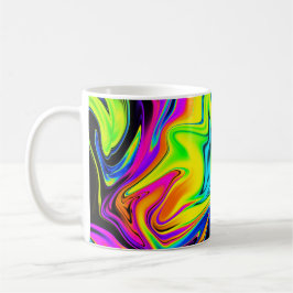 Caneca De Café Neon Liquid Marble Mug