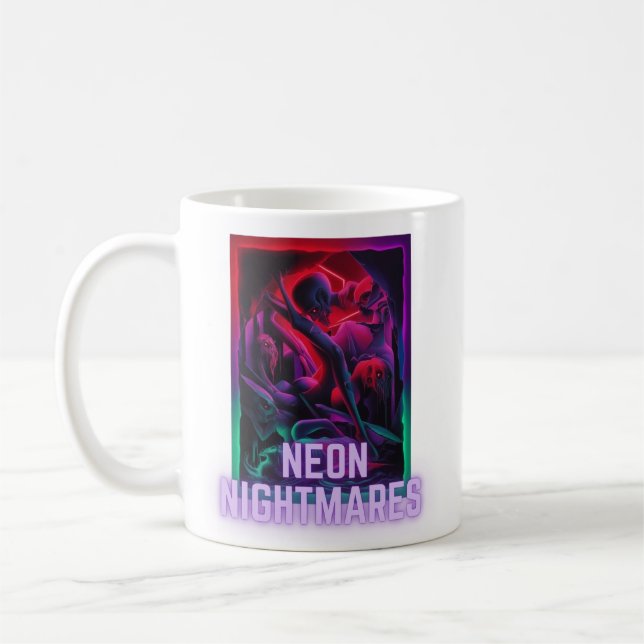 Caneca De Café Neon Nightmares - Sonhe escuro (Esquerda)