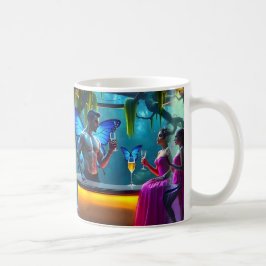Caneca De Café Neon Nights Butterfly Bar coquetel