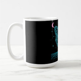 Caneca De Café Neon Panther - Synthwave Dark Electric