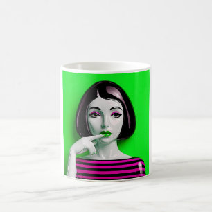 Caneca De Café Neon Pop Mulher