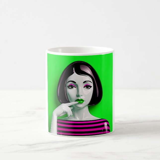 Caneca De Café Neon Pop Mulher (Centro)