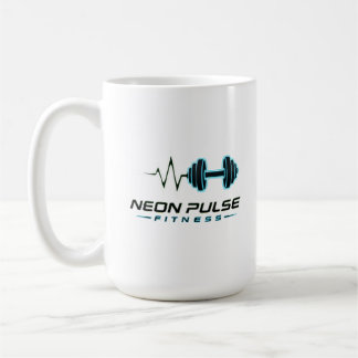Caneca De Café Neon Pulse Fitness Coração Dumbbell Ginásio Modern