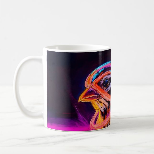 Caneca De Café Neon Sparrow com Acentos Brilhantes (Esquerda)