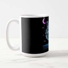 Caneca De Café Neon Tiger Synthwave – Electric Striker Retro