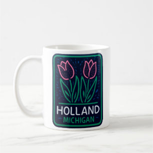 Caneca De Café Neon Tulips Holland Michigan