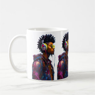 Caneca De Café Neon Vibes: O Bebê Artístico das Ruas