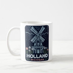 Caneca De Café Neon Windmill Holland Michigan
