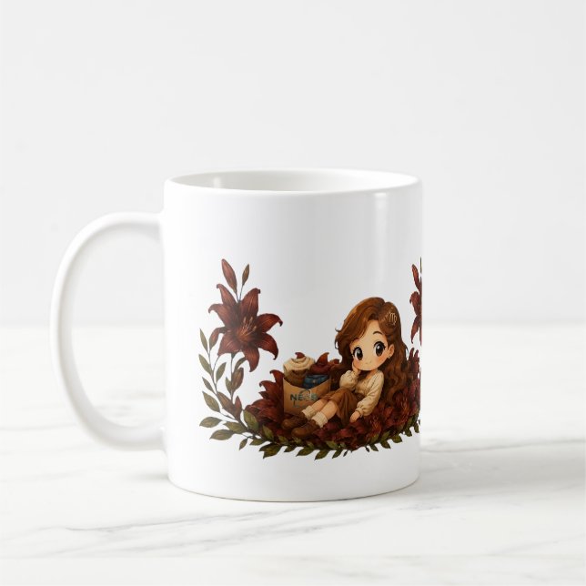 Caneca De Café Neos Kawaii Zodíaco Virgem (Esquerda)